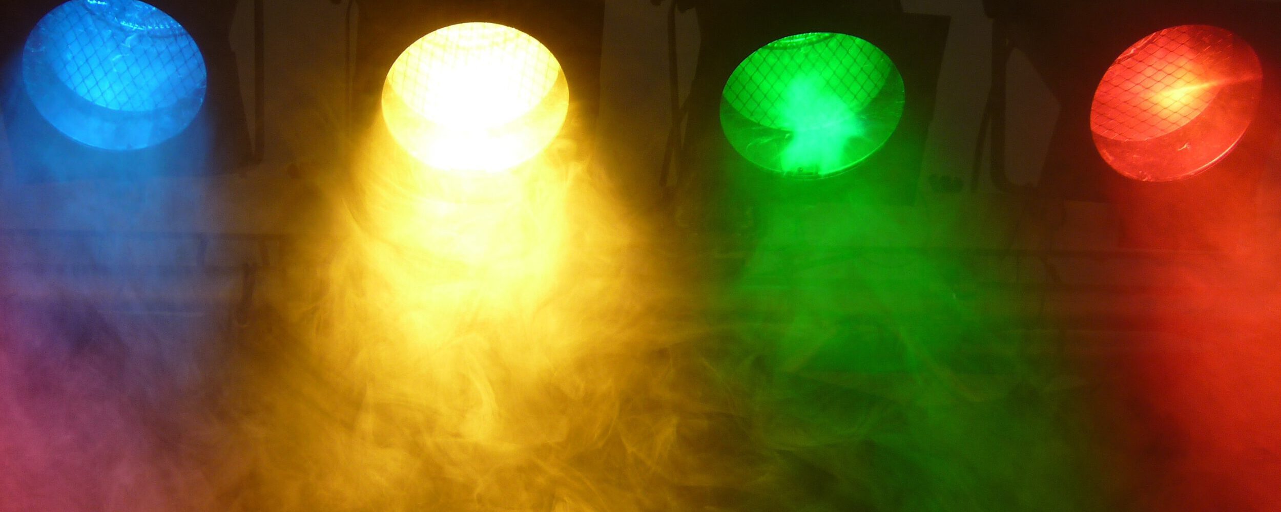 Bunte Scheinwerfer